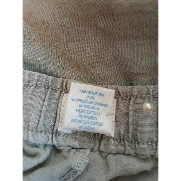 Sigrid Olsen 100% Linen Pants Elastic Drawstring Jogger Gray NWT Medium - Picture 8 of 9